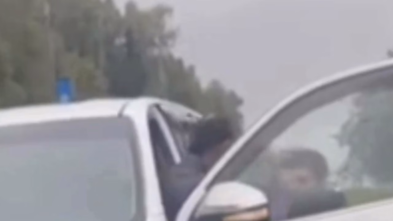 В Обнинске на видео попало, как водитель избил человека на дороге