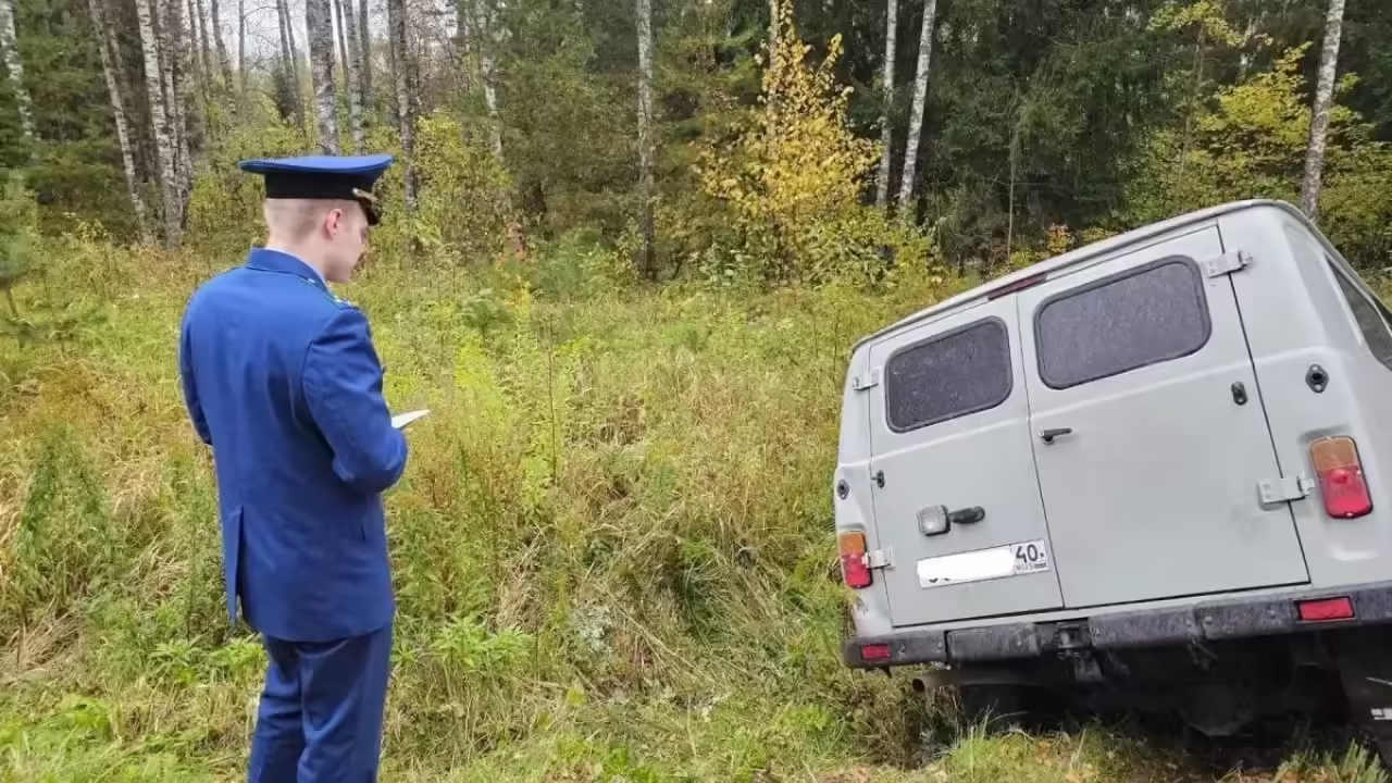 Прокуратура показала фото с места ДТП в Калужской области, где погибли 2 человека