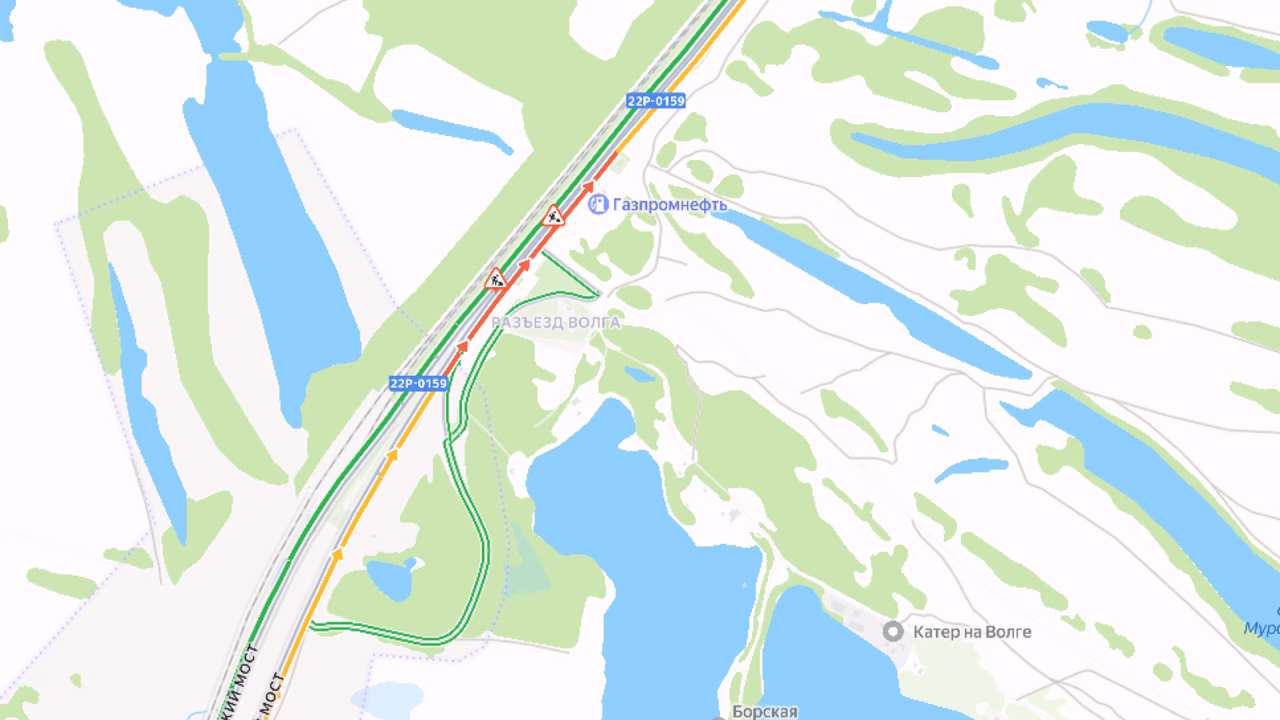 Нижегородцы застряли в пробке у Борского моста из-за дорожных работ
