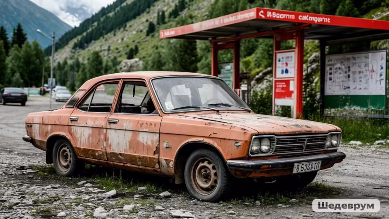 Брошенные на российско-грузинской границе автомобили утилизируют