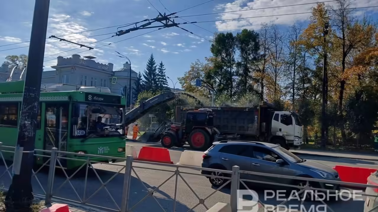 В центре Казани образовалась пробка протяженностью 4 км