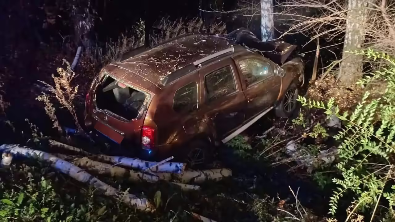 В Сергиевском районе Renault Duster съехал в кювет, водитель в больнице