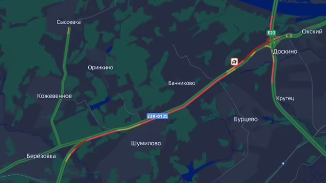 Пробка длиной в 10 км образовалась под Нижним Новгородом из-за ДТП