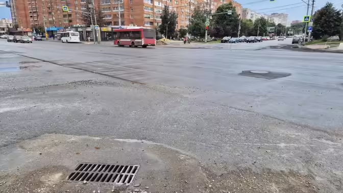 Красноармейский проспект в Туле не затопило после сильного дождя