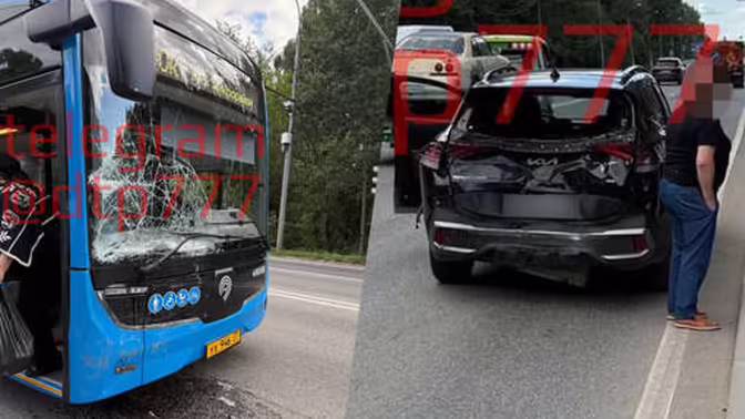 В Москве произошло ДТП с участием электробуса и легкового автомобиля