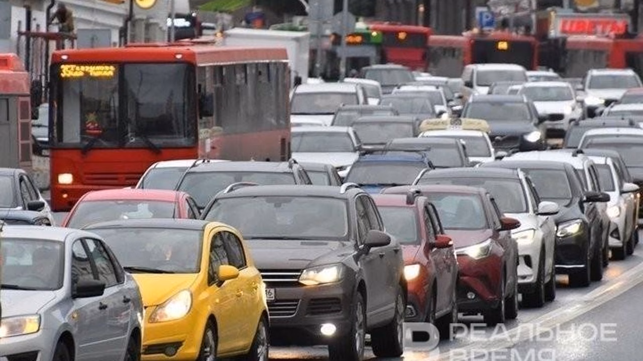 Авария на М7 собрала пробку длиной 4,5 км на выезде из Казани