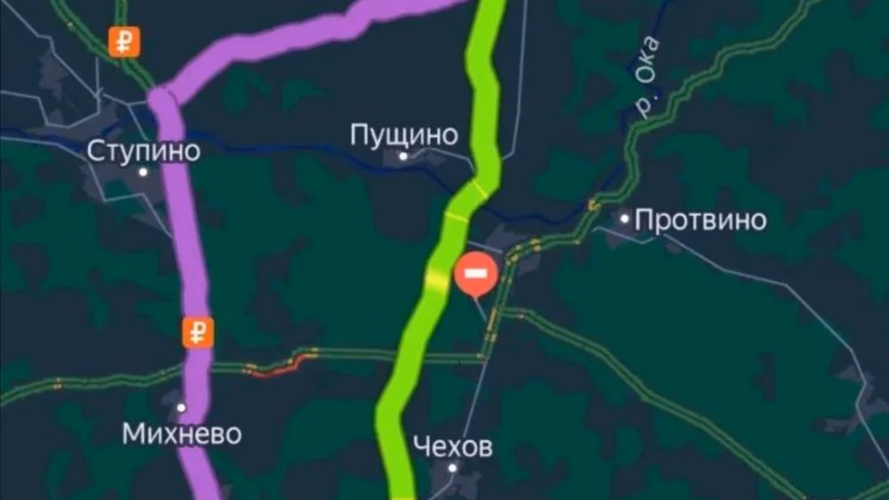 На трассе М2 образовалась пробка от Подмосковья до Тулы