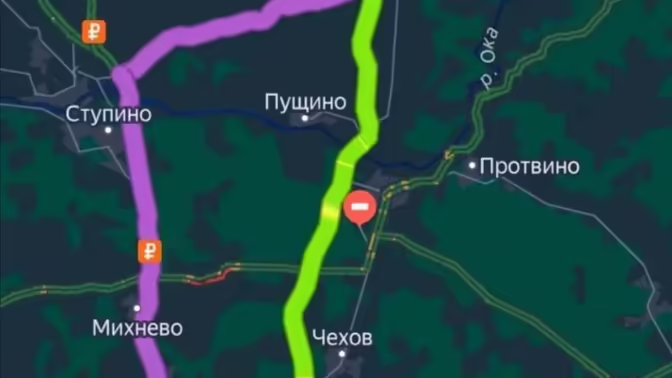 На трассе М2 образовалась пробка от Подмосковья до Тулы