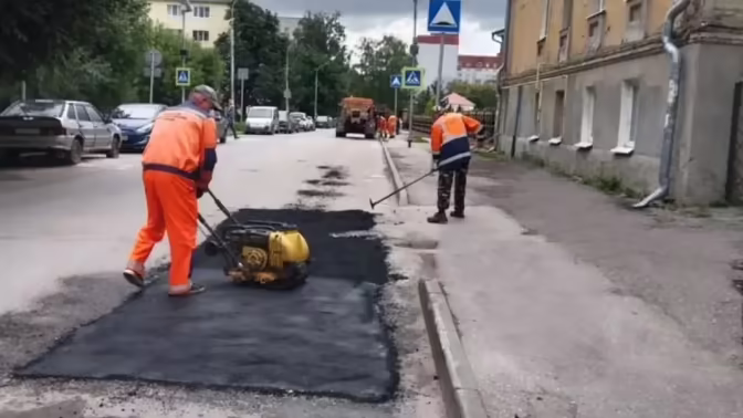 В Рязани ямочный ремонт провели на 15 улицах