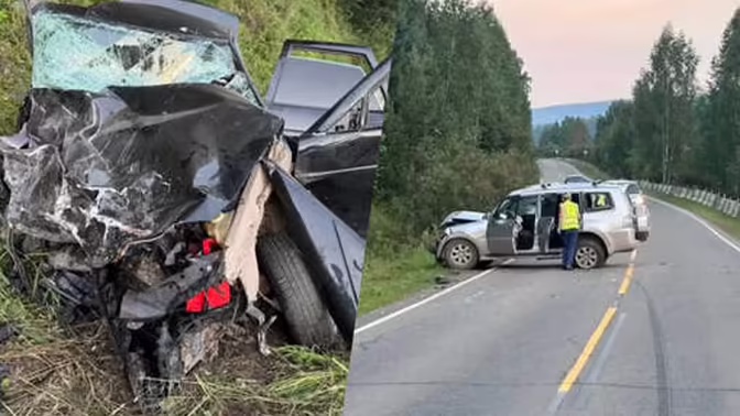 В Красноярском крае Lada Priora получила критические повреждения в ДТП