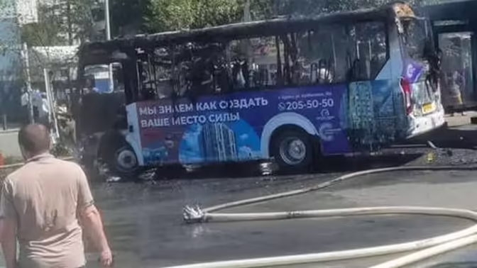В Артеме в Приморском крае вспыхнул пожар в пассажирском автобусе