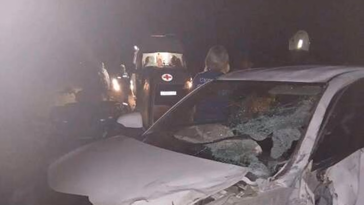 На Сахалине показали последствия ДТП с Nissan и Toyota