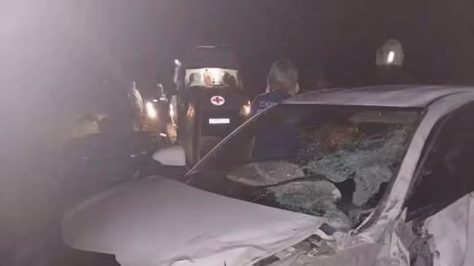 На Сахалине показали последствия ДТП с Nissan и Toyota
