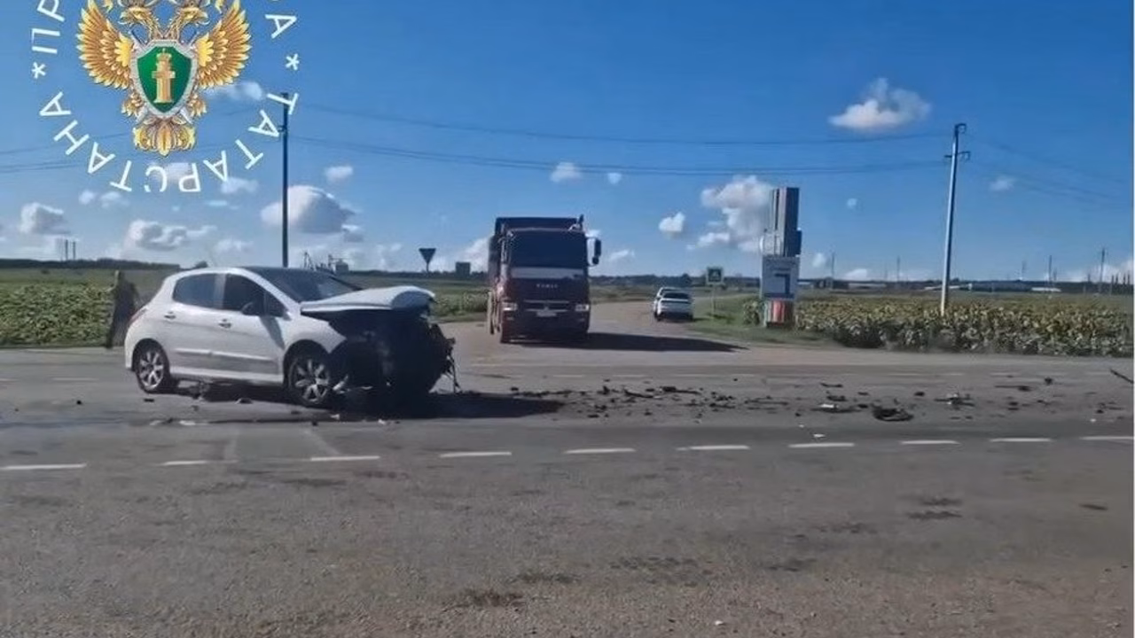 ДТП с участием автобуса произошло в Алексеевском районе Татарстана