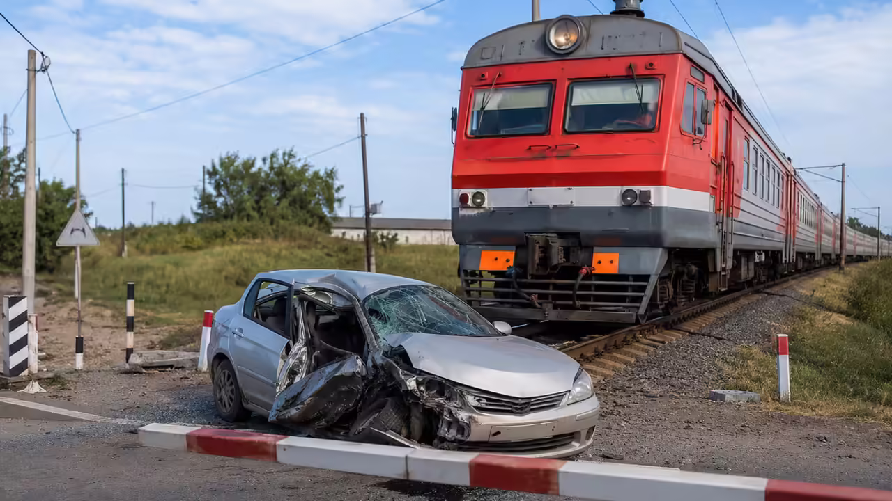 Поезд снес легковушку на переезде под Анапой: водитель умер в больнице