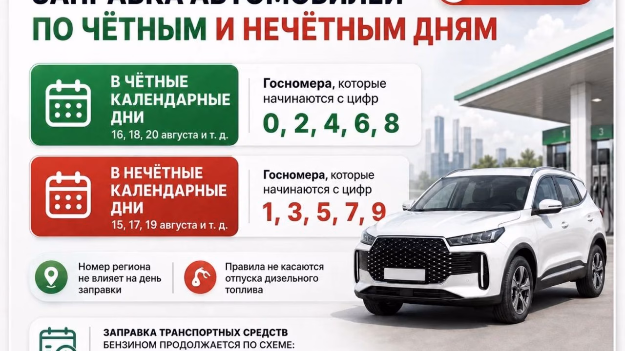 В Калуге и области ввели схему чёт/нечёт на АЗС