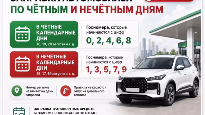 В Калуге и области ввели схему чёт/нечёт на АЗС