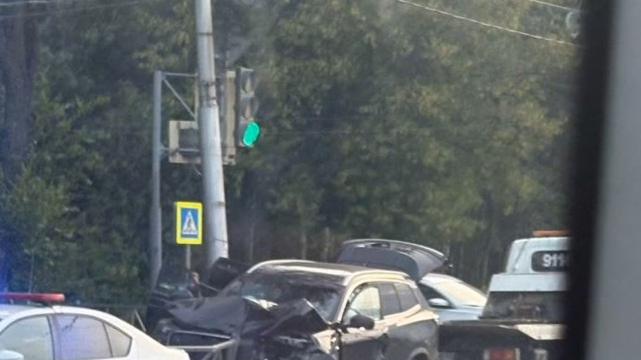 Иномарка попала в ДТП на Московском шоссе Рязани