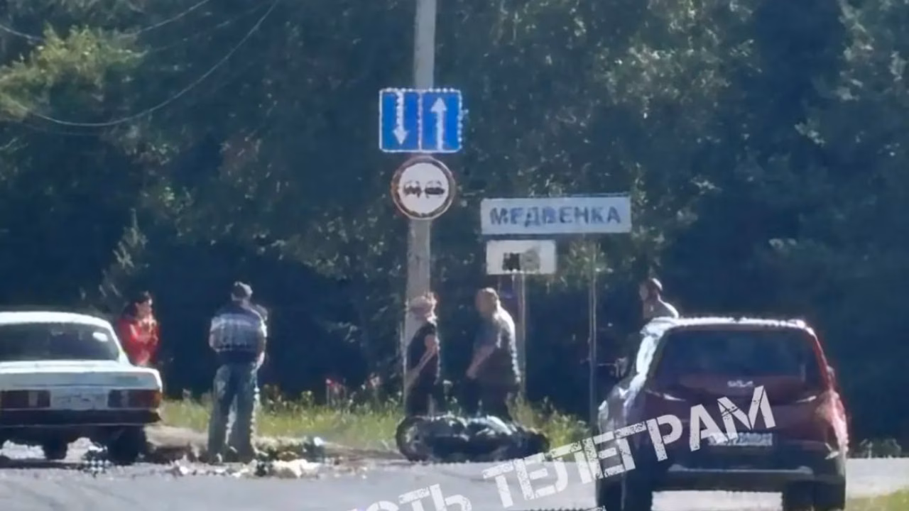 На Веневском шоссе авария с участием мотоциклиста