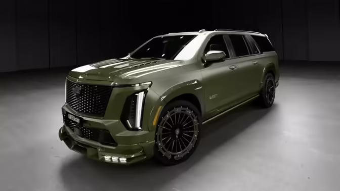 Cadillac Escalade-V получил карбоновый обвес и необычный раскрас