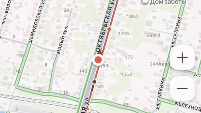 В Туле затор на Октябрьской из-за ремонта