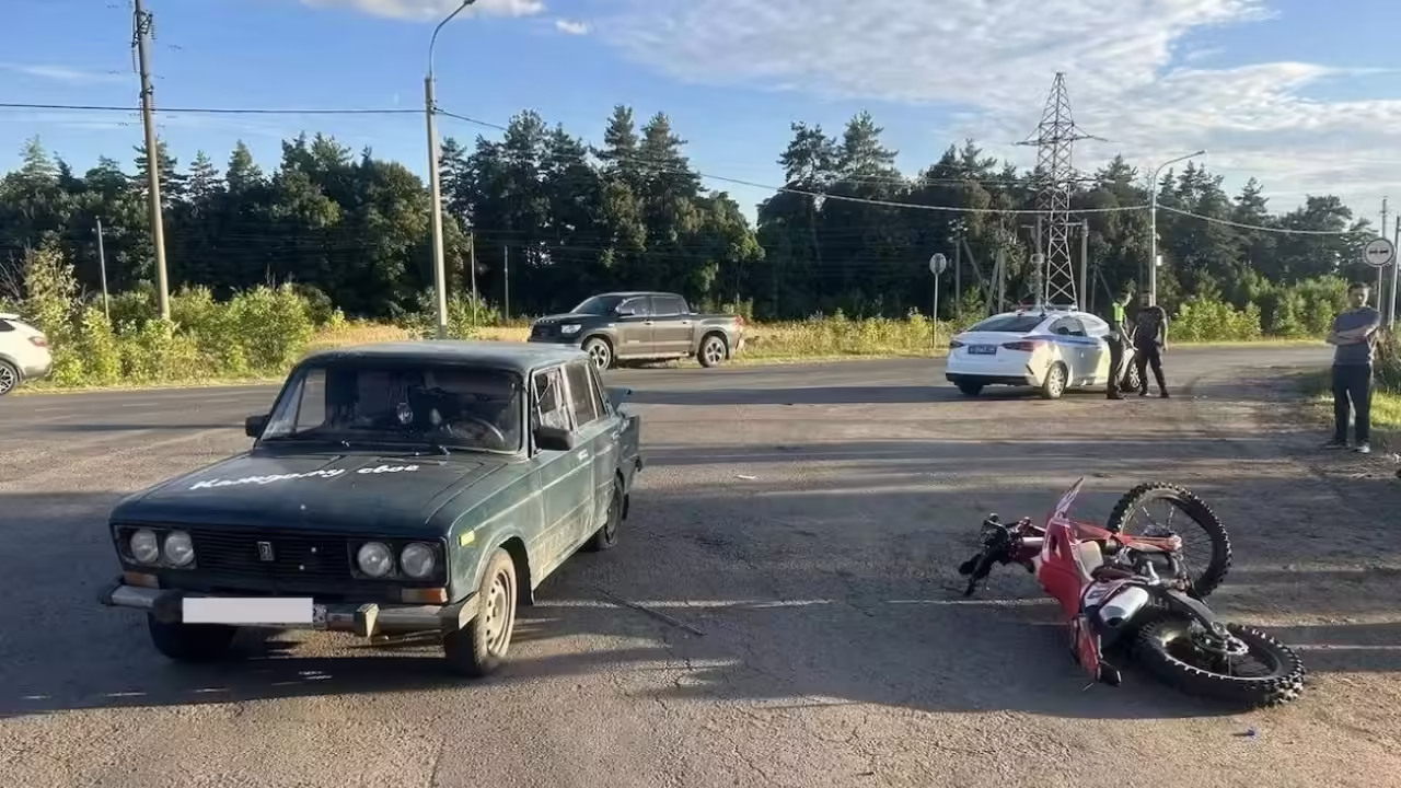 В Рязанской области произошло ДТП с участием несовершеннолетнего мотоциклиста
