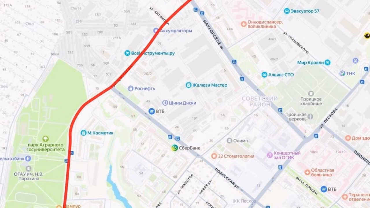 В Орле открыли движение по улице Цветаева