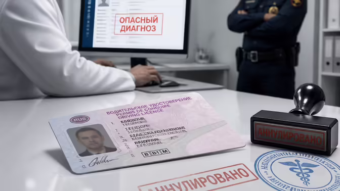 Водительские права будут отзывать при выявлении опасных болезней