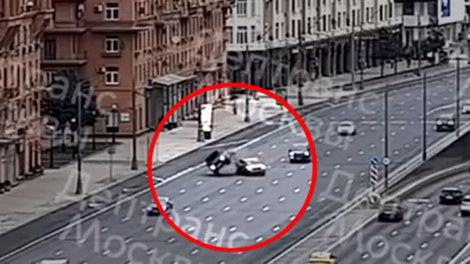 ДТП на Кутузовском проспекте попало на видео
