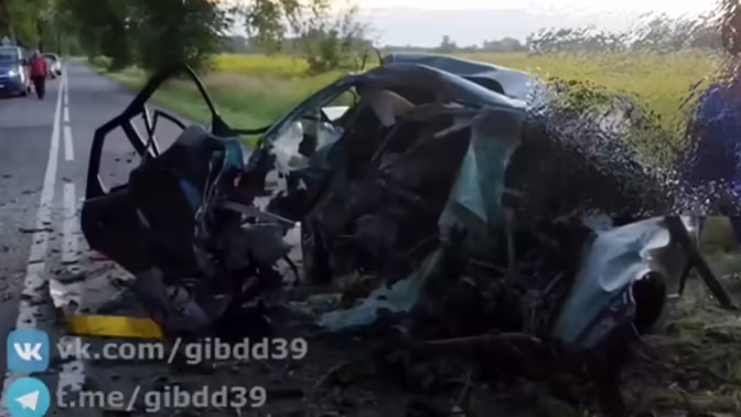 В Калининградской области Audi попала в аварию