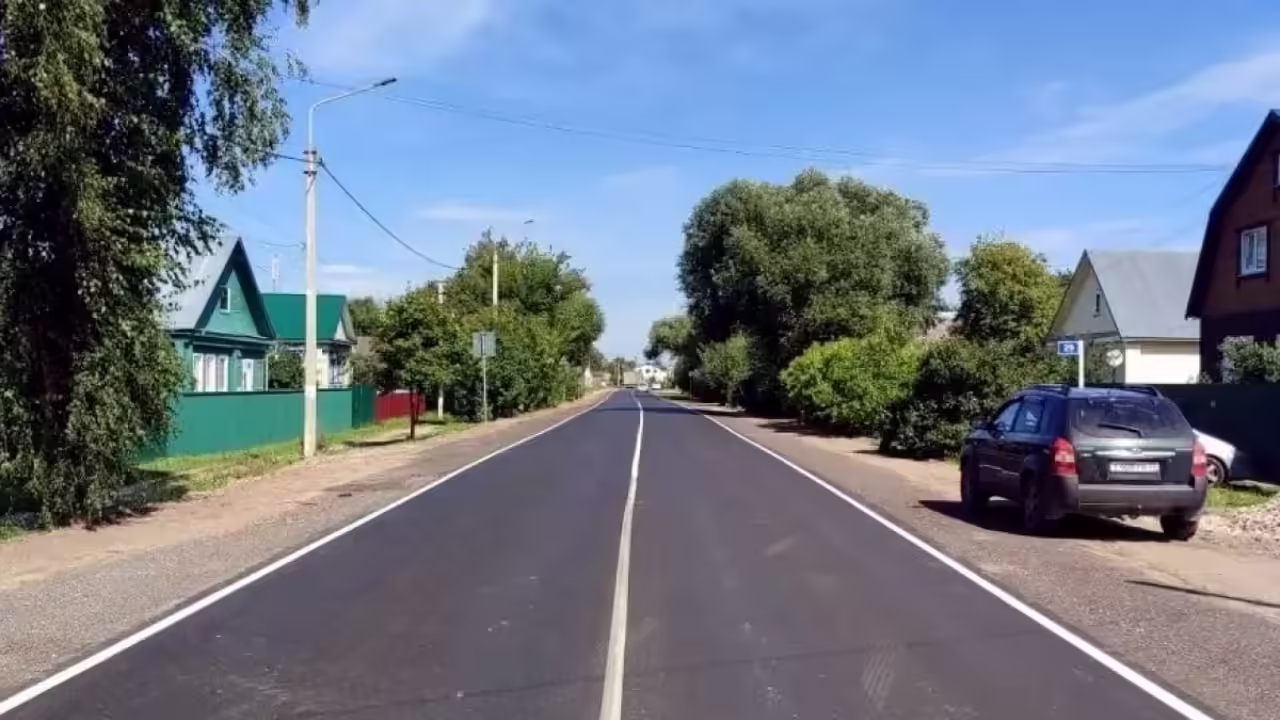 Во Владимирской области отремонтировали участок трассы Хохлово - Камешково - Ручей