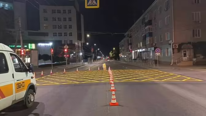 В Курске усилят контроль за проездами перекрёстков с разметкой «вафельница»