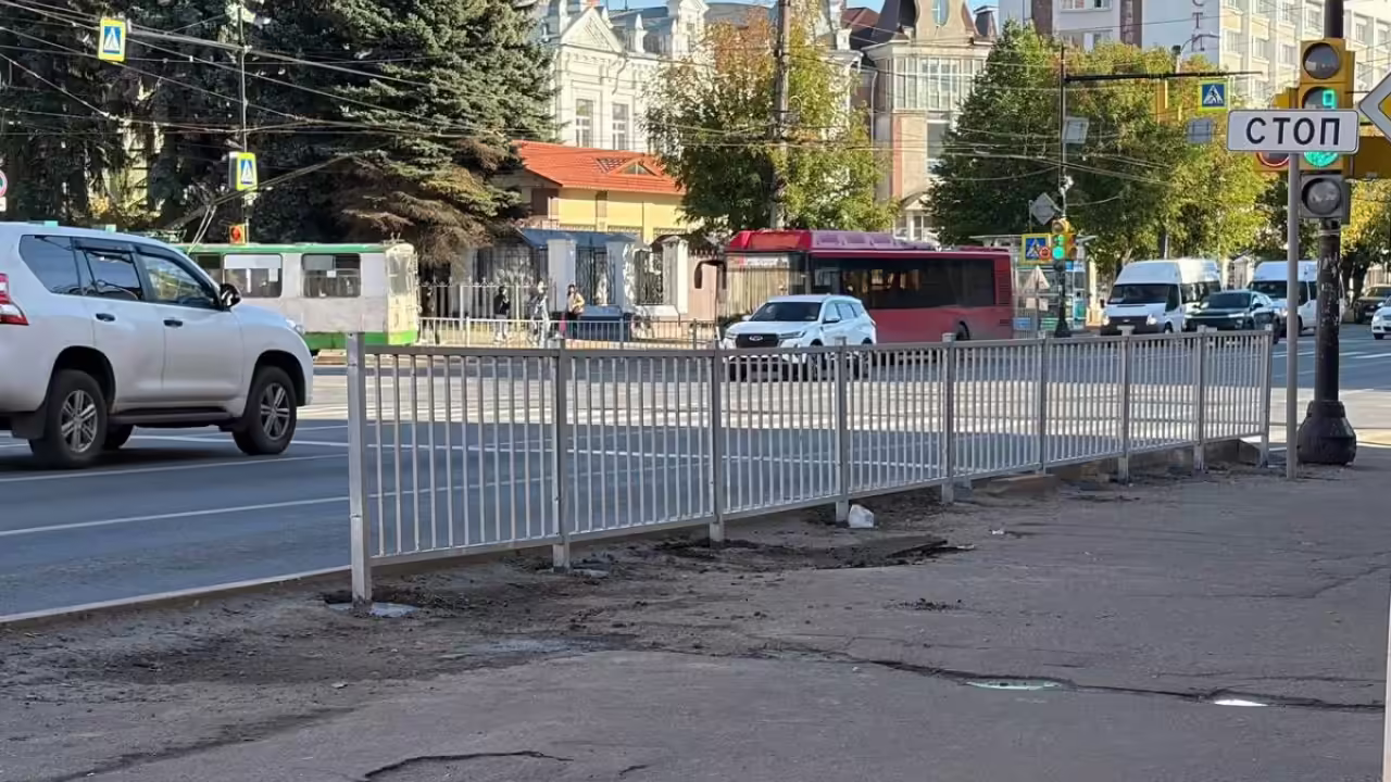 На проспекте Ленина в Иванове впервые за долгое время установили ограждения